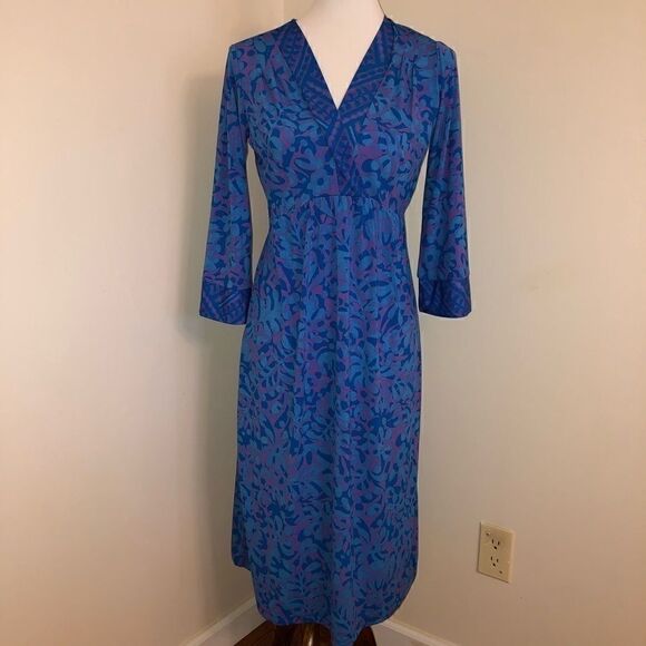 Bob Mackie | NEW 3/4 Sleeve Batik Printed Dress - Picture 1 of 8
